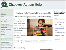 Tablet Screenshot of discover-autism-help.com